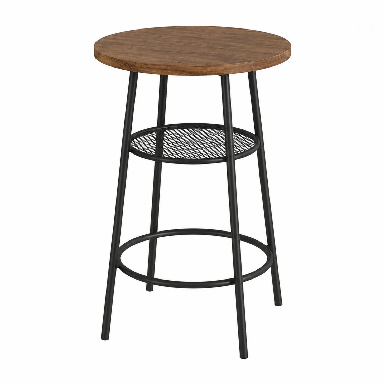 Barhocker mit Holzsitz und Metallrahmen