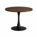 Runder Tisch aus Walnussholz mit Metallfu?, ? 100 cm