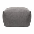 Rechteckiger Leinen-Fu?hocker Grau 40x40x30 cm