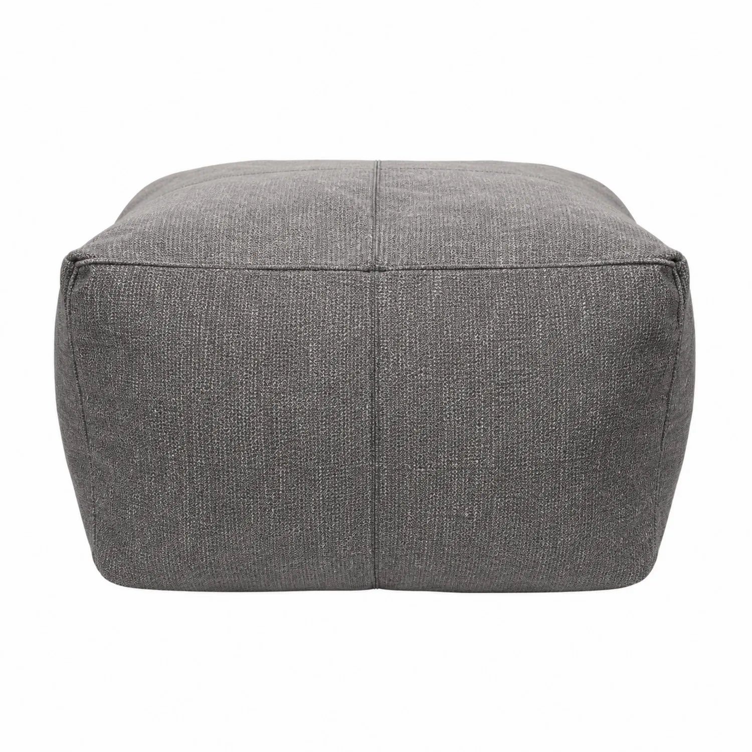 Rechteckiger Leinen-Fu?hocker Grau 40x40x30 cm