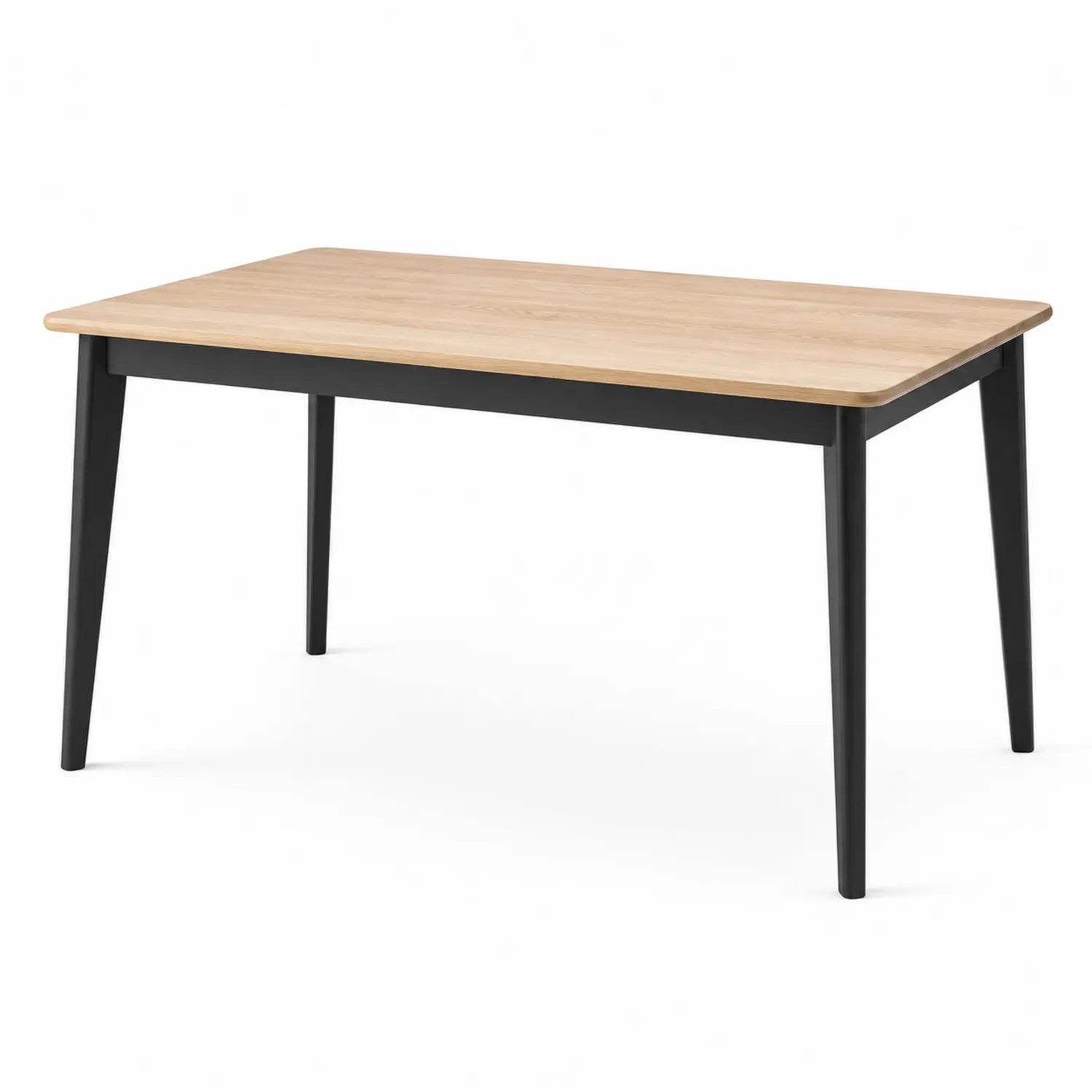 Rechteckiger Tisch aus Eichensperrholz 120cm x 80cm Schwarz