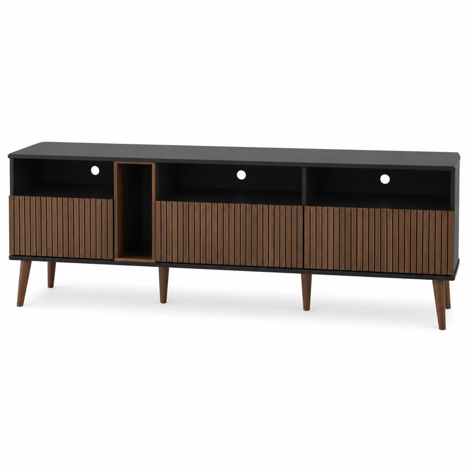 TV-Schrank Holz Schwarz/Braun 180 cm