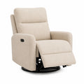 Verstellbarer Relaxsessel Metall mit Polyesterbezug Sandfarben