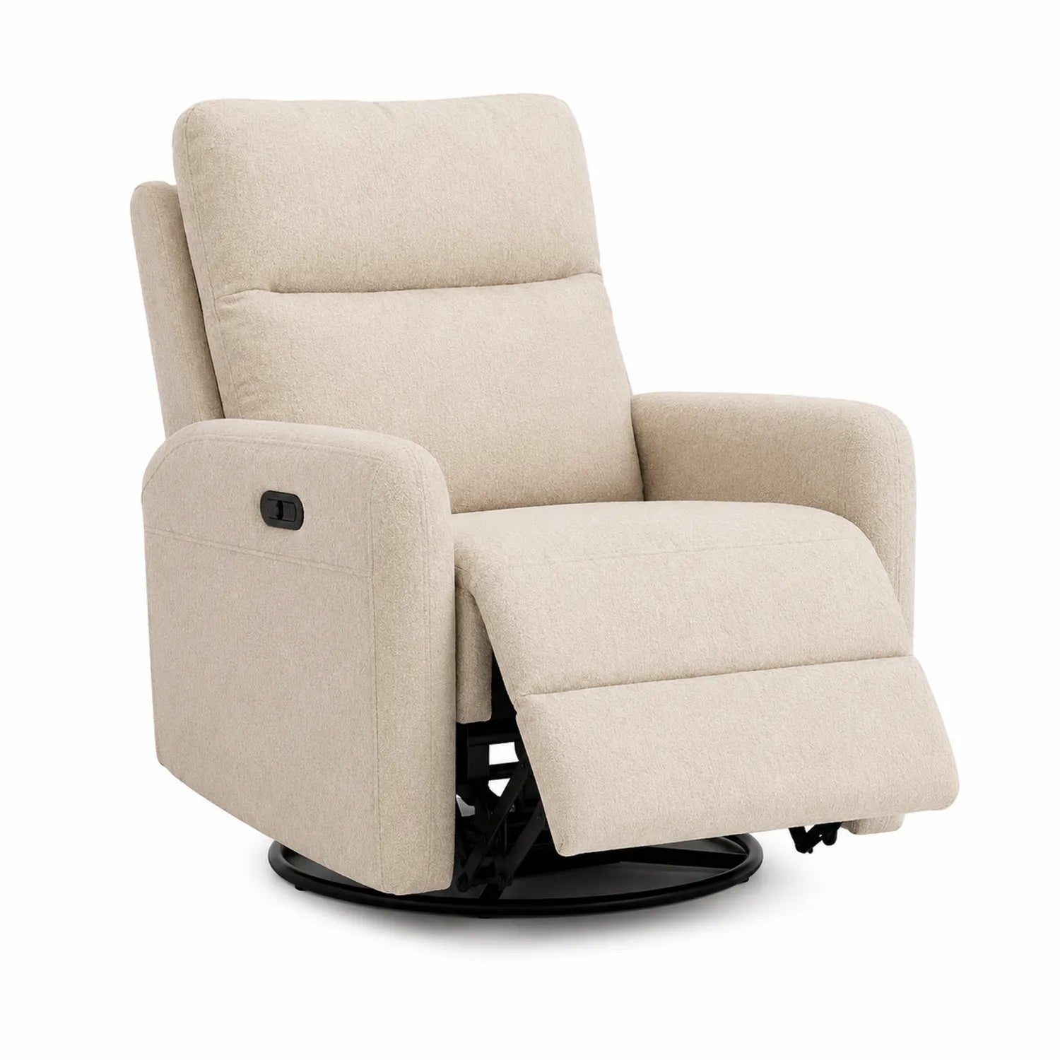 Verstellbarer Relaxsessel Metall mit Polyesterbezug Sandfarben