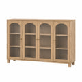 Sideboard aus Eichenholz mit gerillten Glast¨¹ren