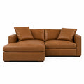 Leder Ecksofa Braun