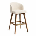Barhocker Holzrahmen cremewei?er Polyester