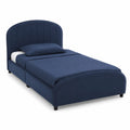 Polsterbett Samt Blau 200x120 cm