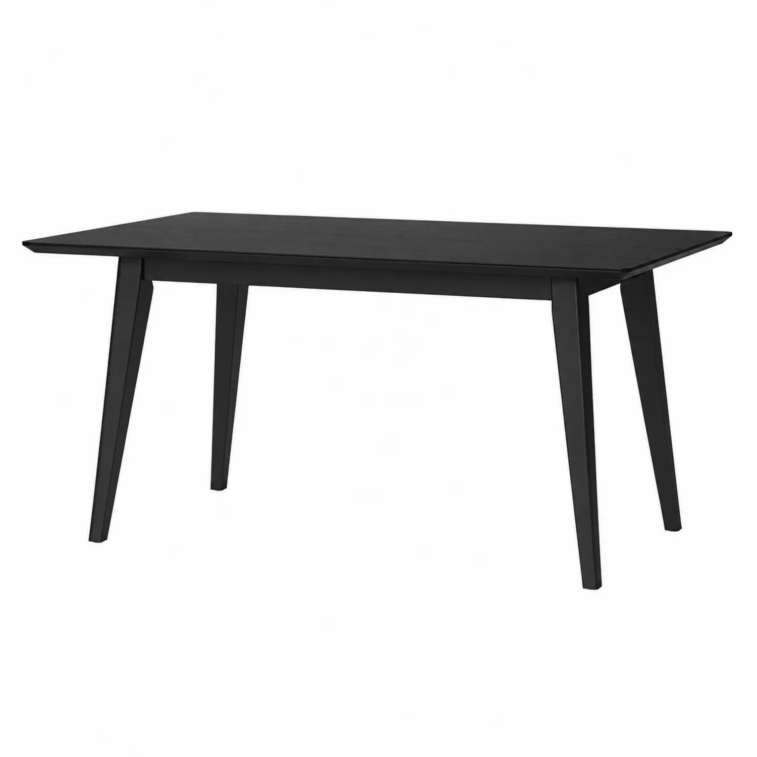 Rechteckiger Esstisch aus Holz Schwarz 160x90x75cm